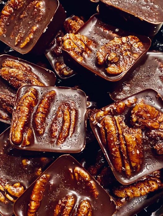 Dark Chocolate Salted Pecan Fat Bombs