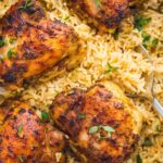 Baked chicken and rice