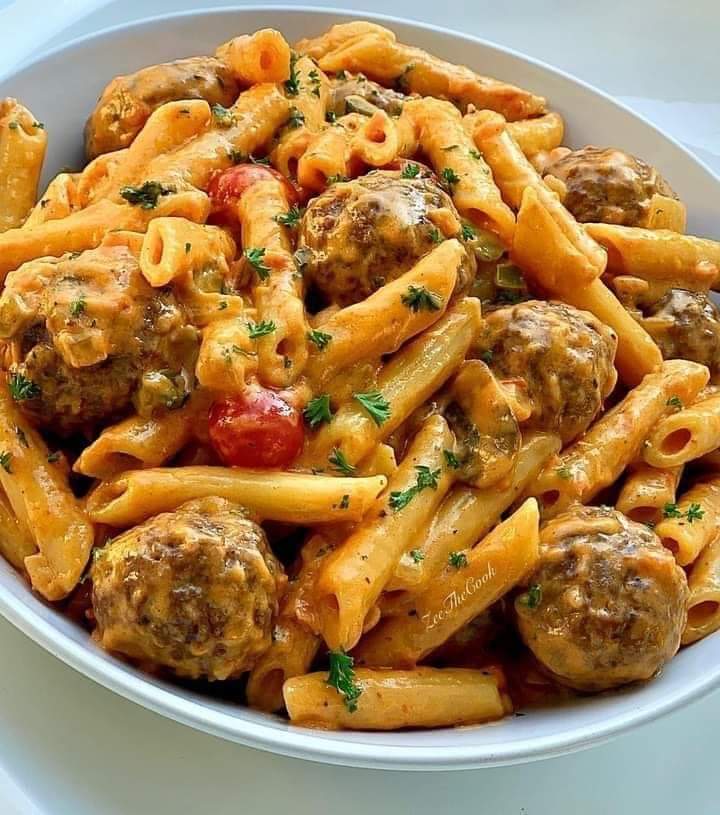 Penny pasta with meat balls