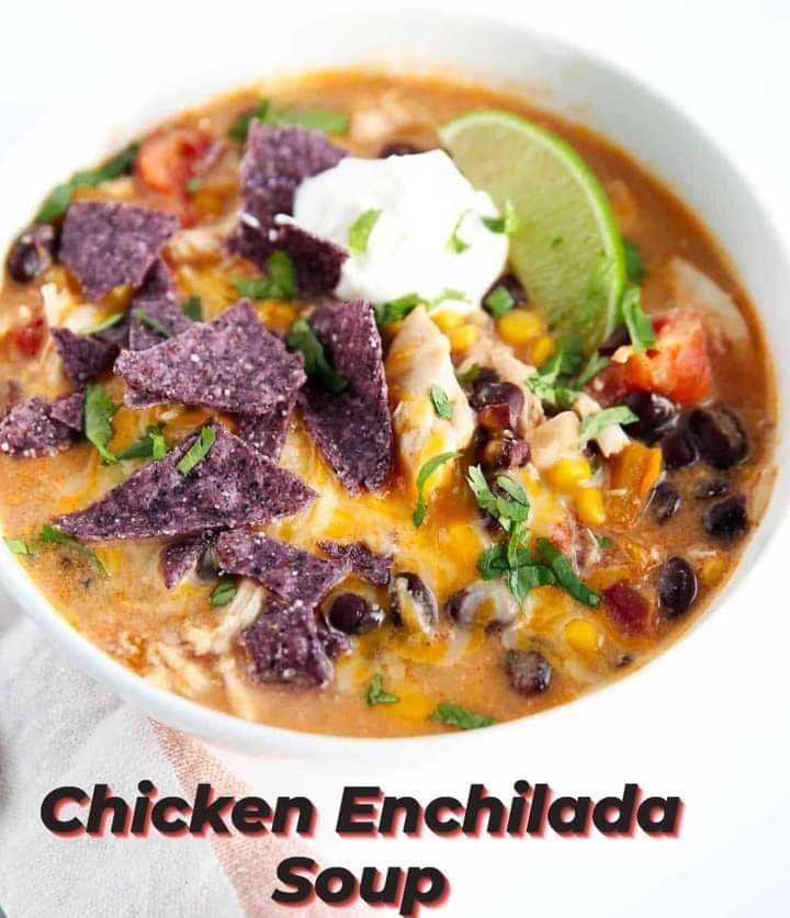 Chicken Enchilada Soup👉🥣🥣👌👌😍😋