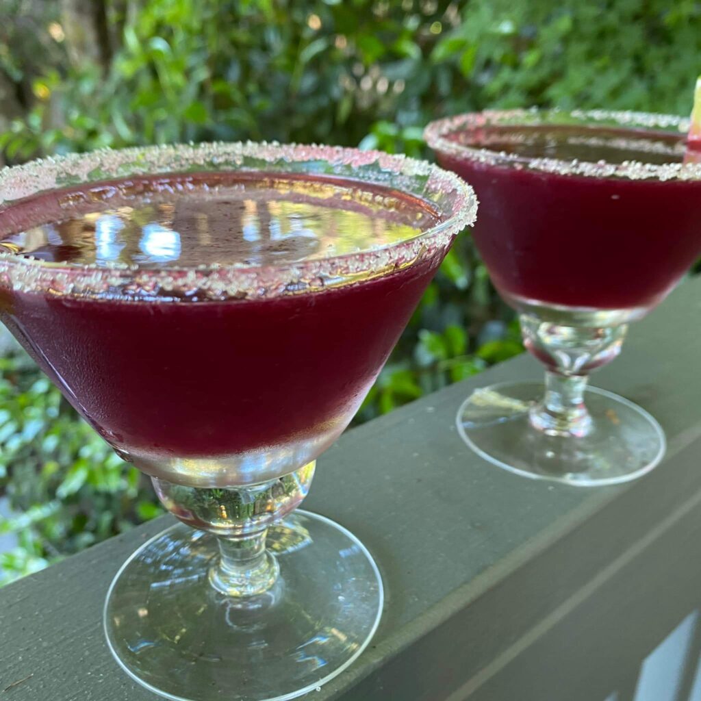 Pomegranate margaritas