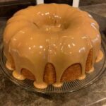 butterscotch cake with caramel icing.😍