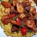 Rice lemon shrimp