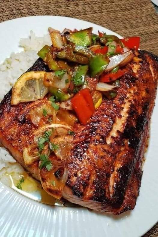 Jerk Lemon Pepper Salmon