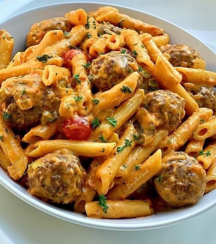 Penny pasta with meat balls