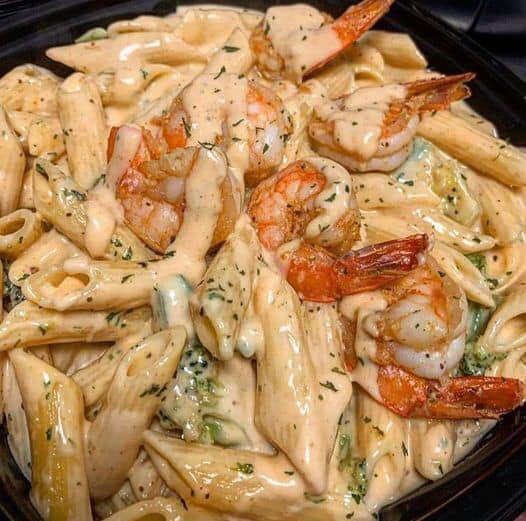 Pasta with shrimp