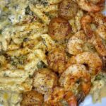 Scallops & shrimps Creamy Spinach Pasta