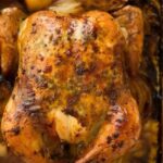 Golden Roast Lemon Herb Chicken with Savory Butter