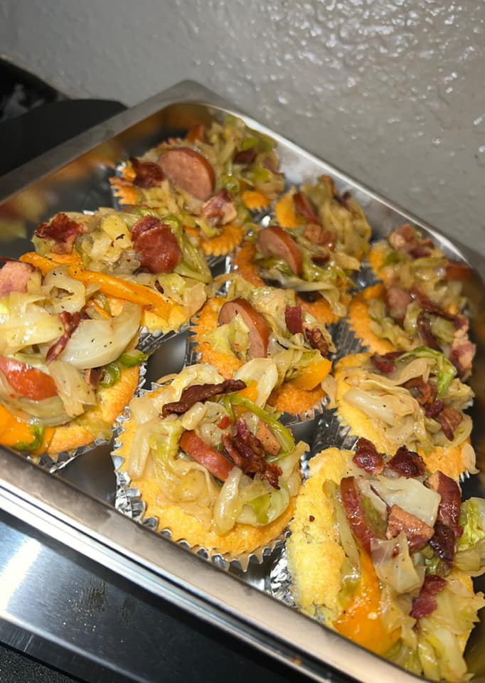 Fried cabbage muffins