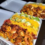 Grilled shrimp 🍤 with taco salad