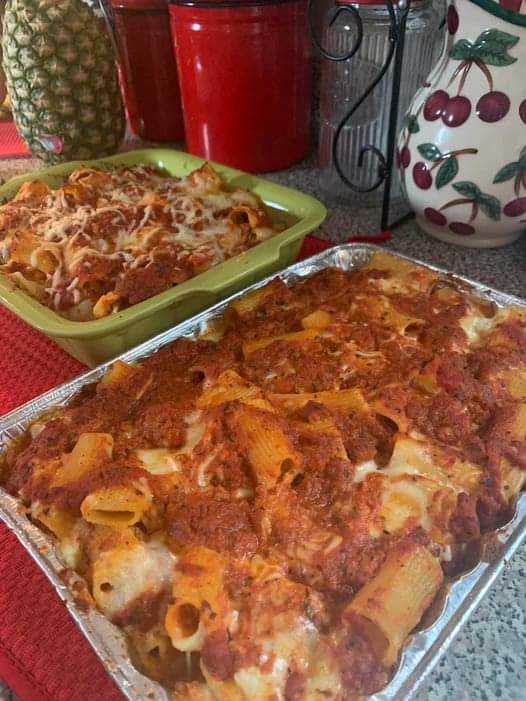 Baked rigatoni for dinner