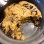 Chocolate chip cookie in a mug