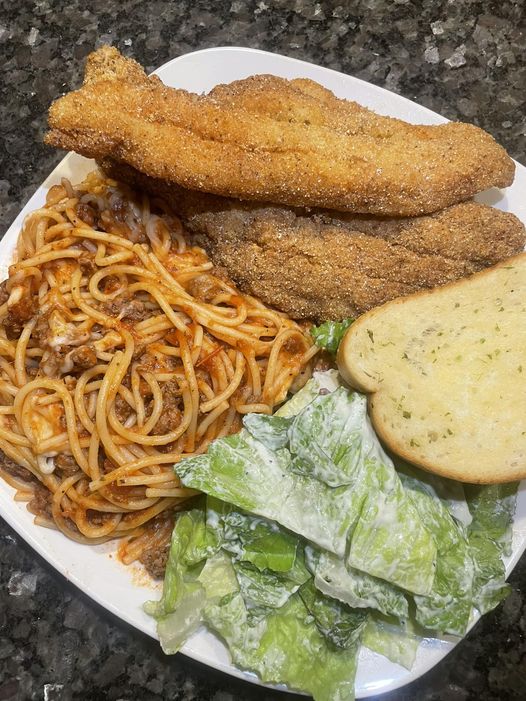 Fried Catfish & Spaghetti