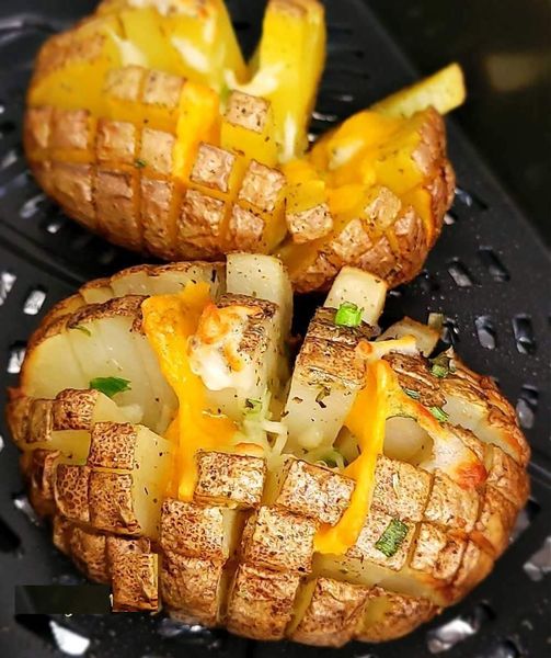 Air Fryer BLOOMING BAKED POTATO