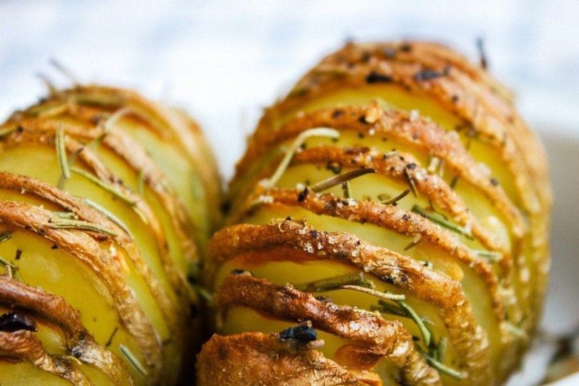 Air Fryer Hasselback Potatoes