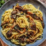 Weight watcheres Aglio e Olio with Oyster Mushrooms