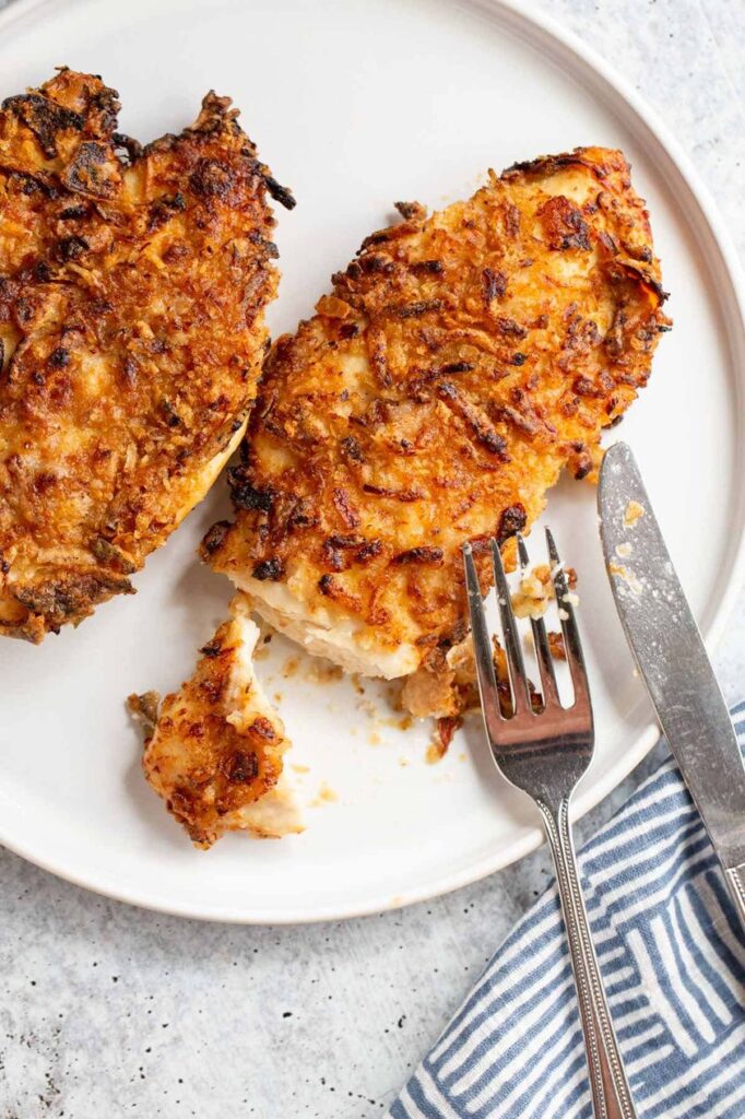 air fry chicken breast in crispy French fried onions air fry