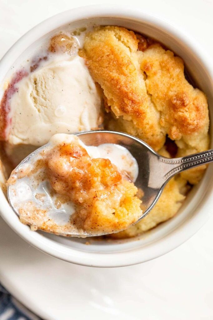 Air Fryer Peach Cobbler