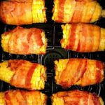 Air fryer bacon wrapped corn on the cob