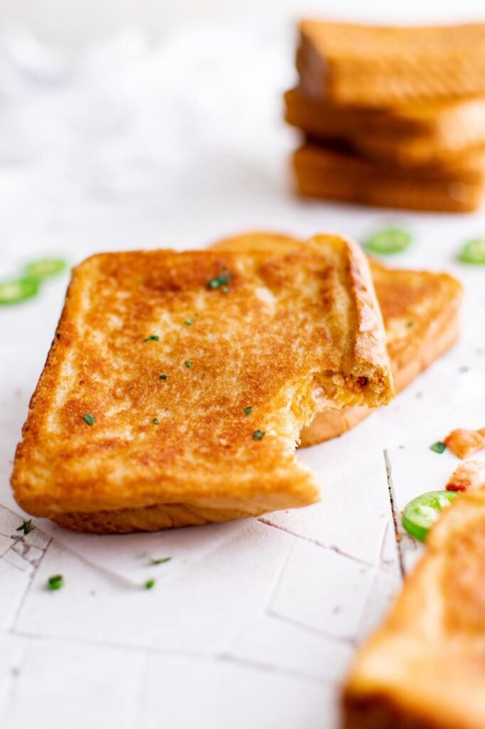 air fryer Jalapeno Popper Grilled Cheese