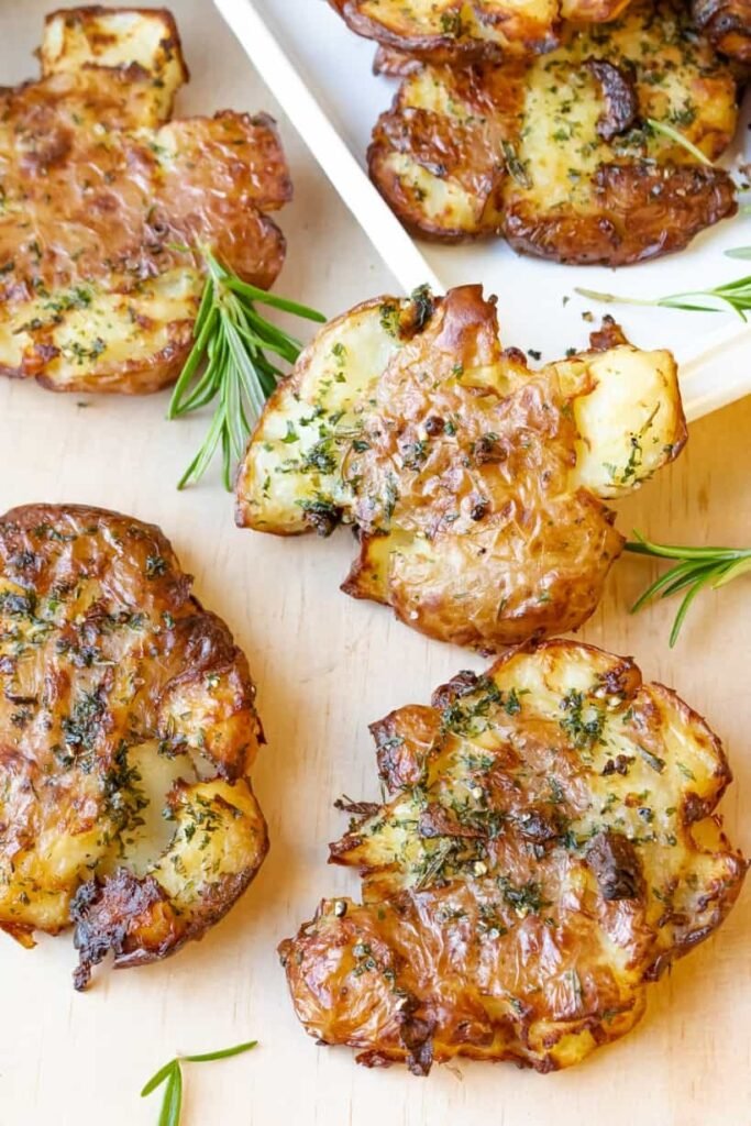 Air fryer smashed potatoes