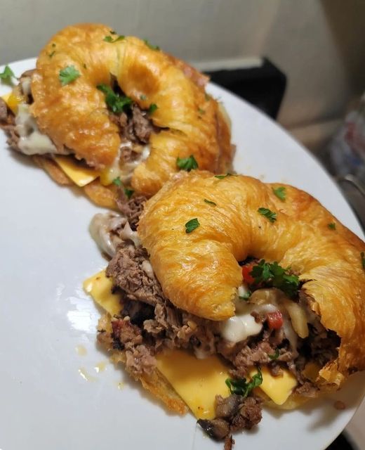 STEAK AND CHEESE CROISSANTS