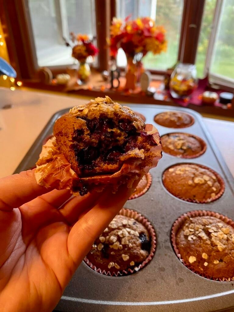 whole wheat blueberry  muffins