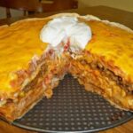 air fryer Layered Taco Pie Cake