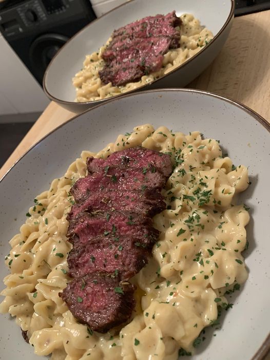 Steak and Parmesan Pasta