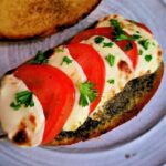 Air fryer Grilled Caprese Made w/ fresh tomato, Mozzarella & bread