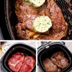 Air Fryer Steaks with Garlic Butter are tender,