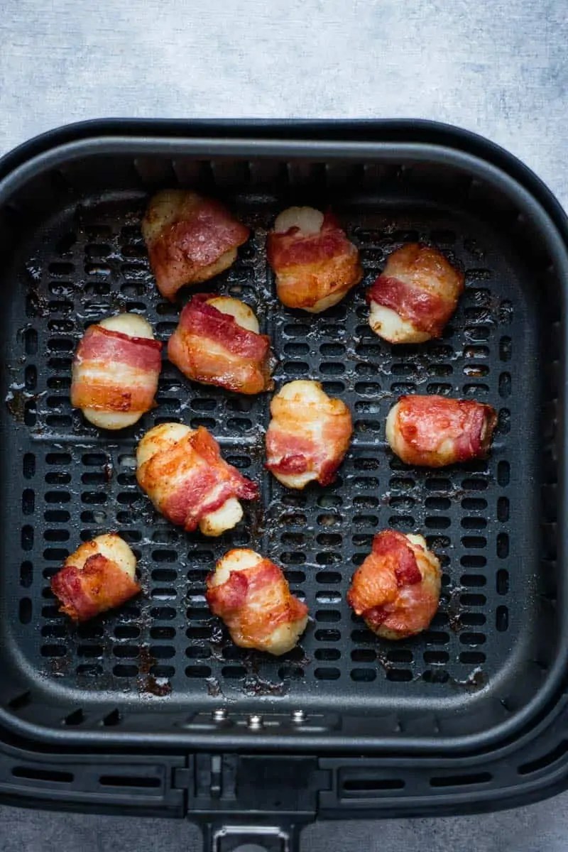 Air Fryer Bacon wrapped Scallops