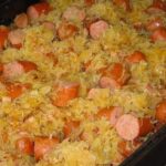 Polish sausage Sauerkraut and potatoes