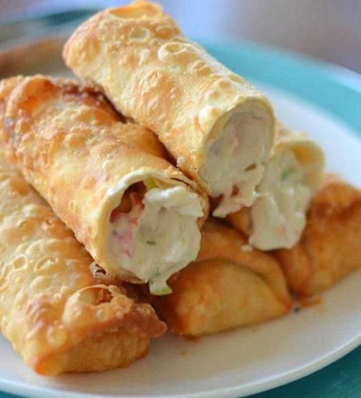 CRAB RANGOON EGG ROLLS