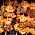 Air fryer Shrimp And Sausage Kebabs