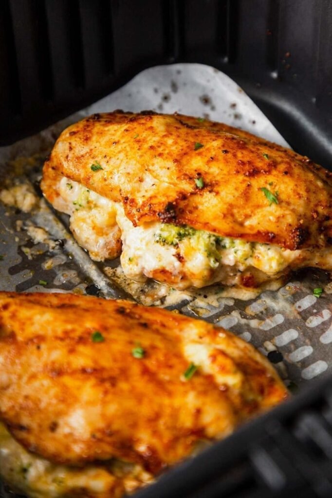 Air Fryer stuffed chicken breasts