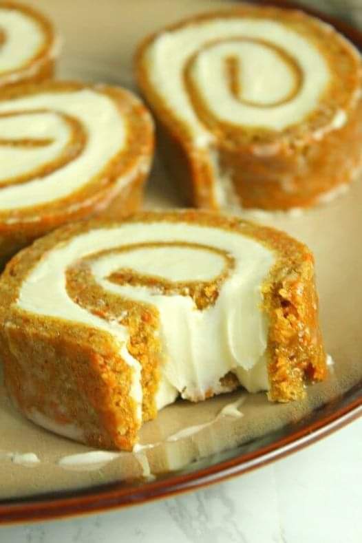 Weight watchers  Carrot Cake Roll with Cream Cheese Filling