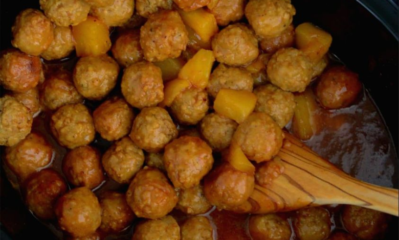 PINEAPPLE BBQ MEATBALLS