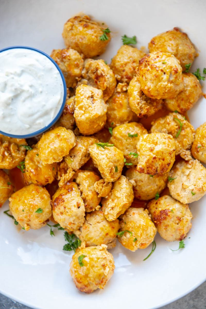 Air Fryer Buffalo Chicken Meatballs