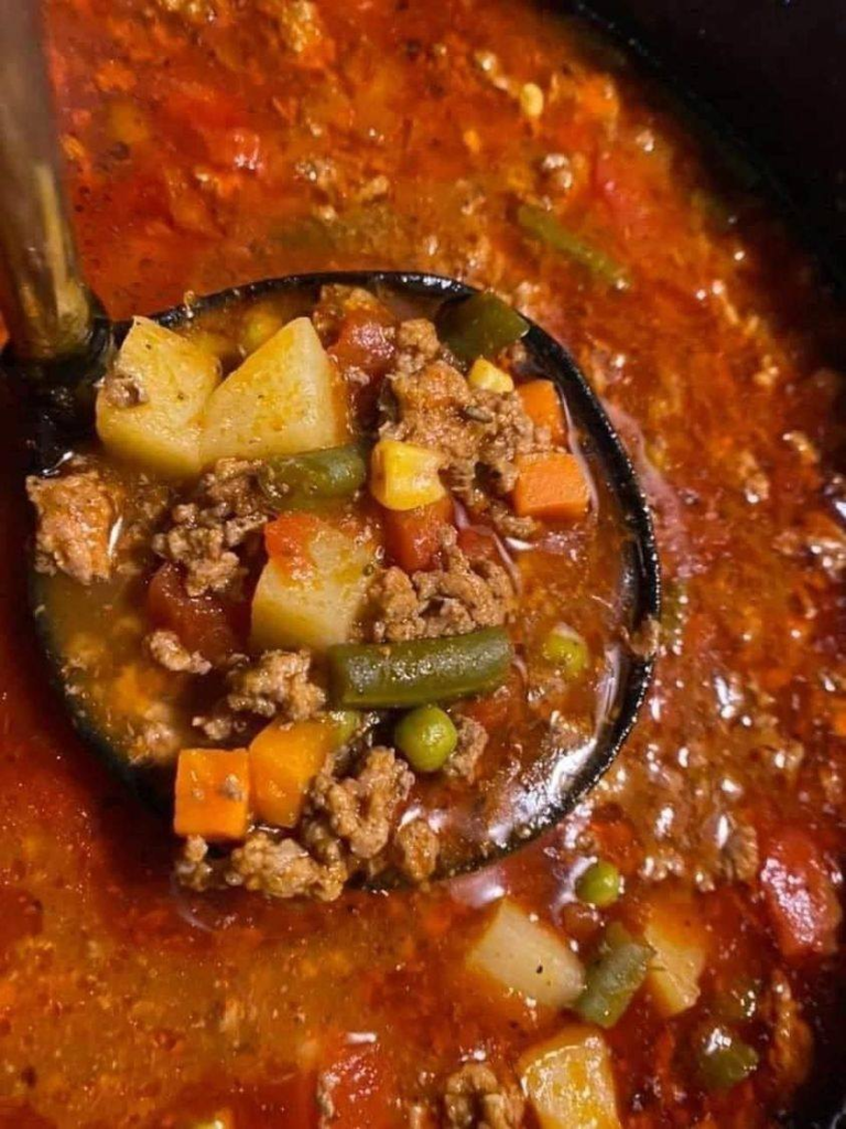 Home Made HAMBURGER SOUP Recipe