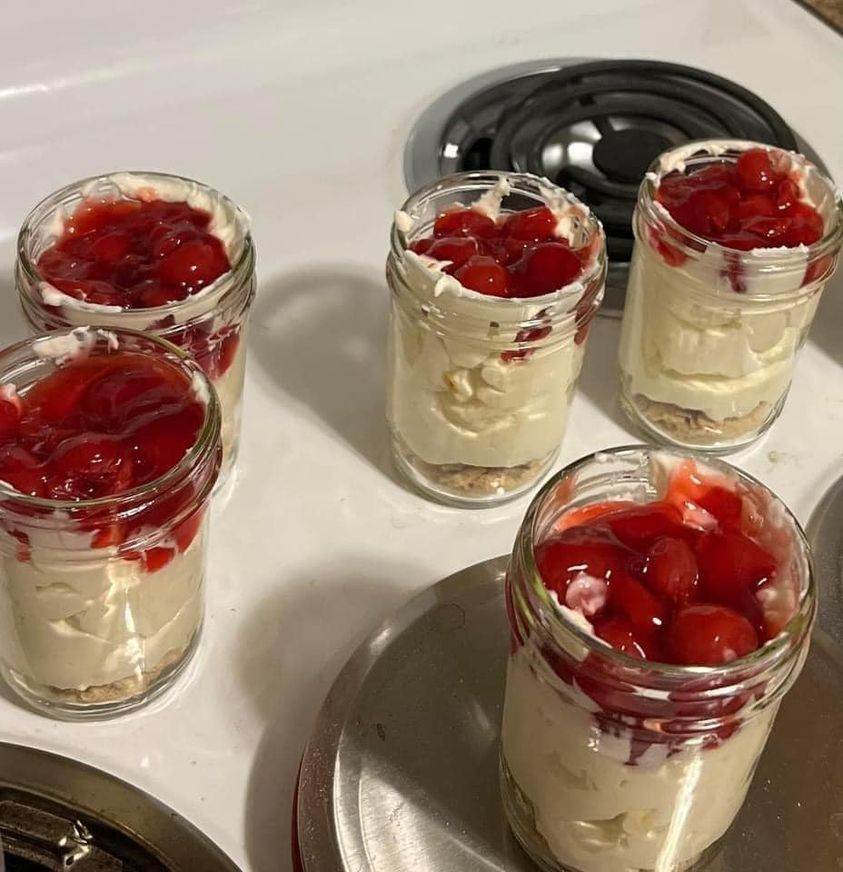 WW cherry cheescake jars