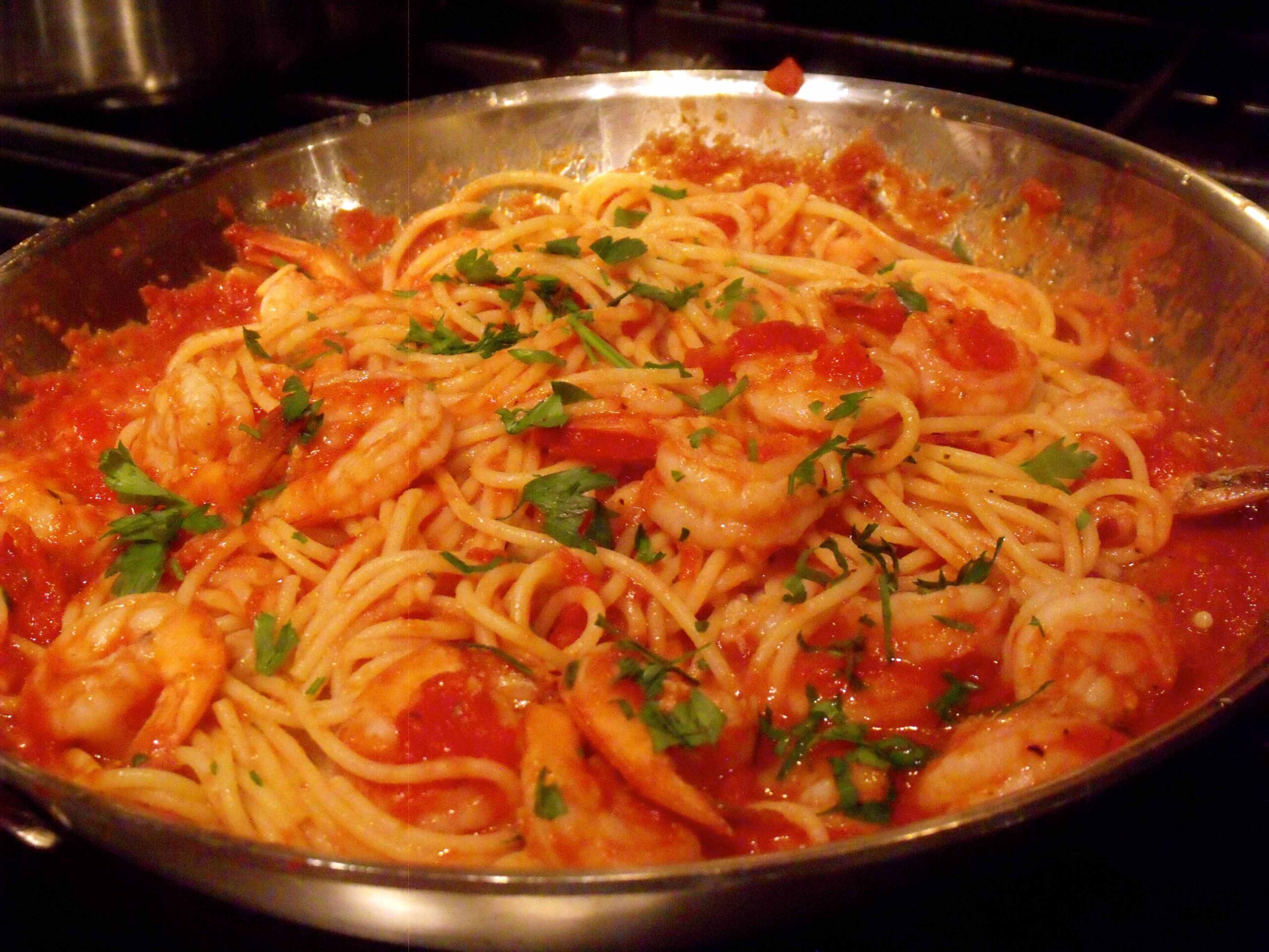 Seafood Pasta in Olive Tomato Sauce