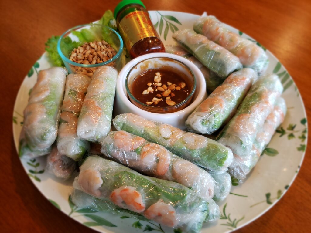 Vietnamese shrimp Spring Rolls