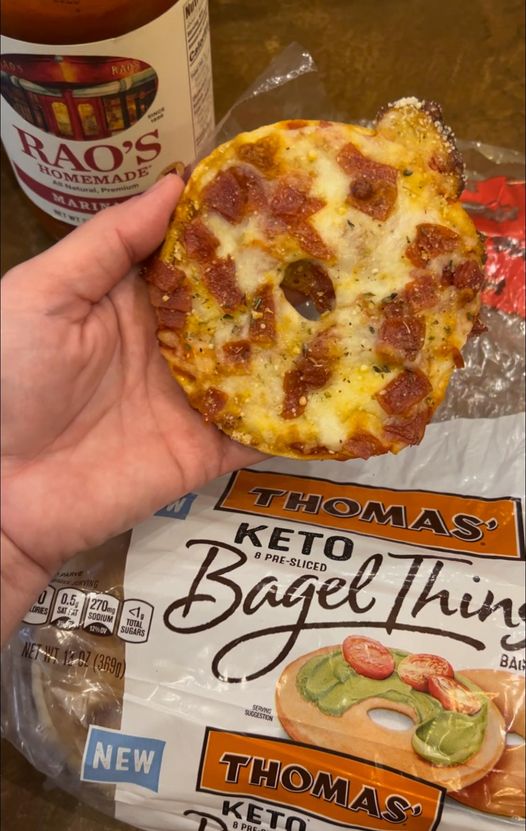 Keto Bagel Thins Pizza