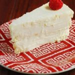 Crustless vanilla cheesecake