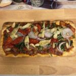 Vegan flatbread pizza