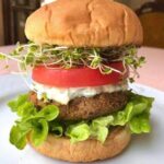 Middle Eastern Spiced Burger with Tzatziki sauce