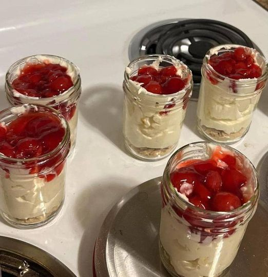 Home Made Cherry Cheesecake Jars Recipe