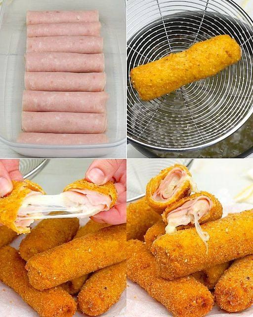 Keto Crispy Ham Rolls