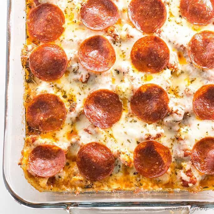 KETO LOW CARB PIZZA CASSEROLE